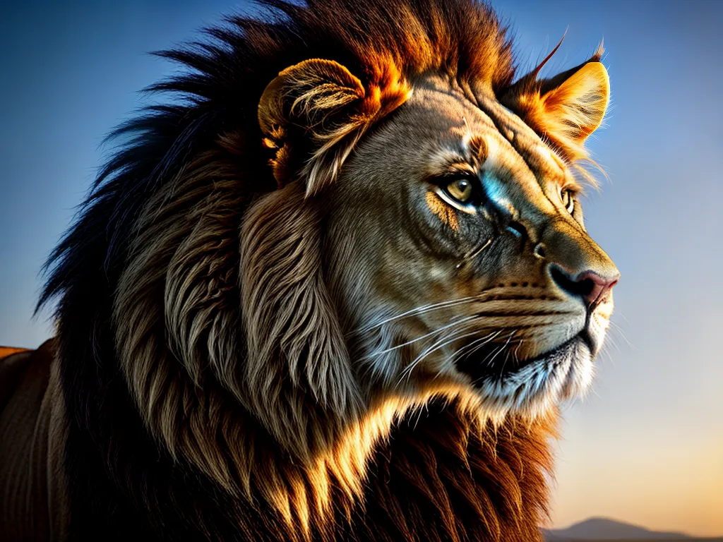 Fotos leao savana ouro forca lideranca