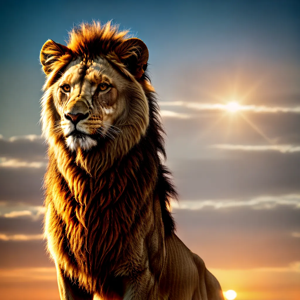 O Significado dos Sonhos na Vida Selvagem 4 Fotos leao savana por do sol magico