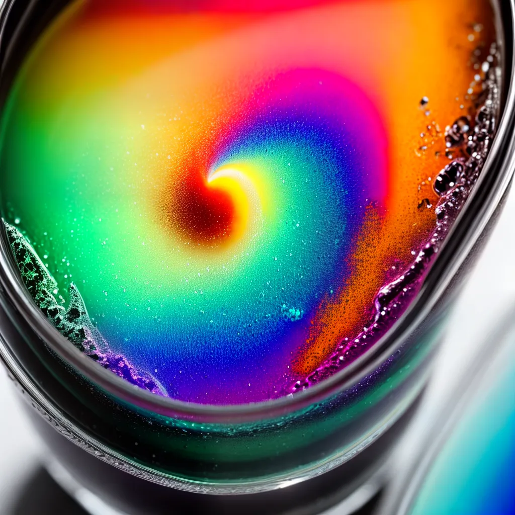 Fotos liquido colorido misterio desvendar