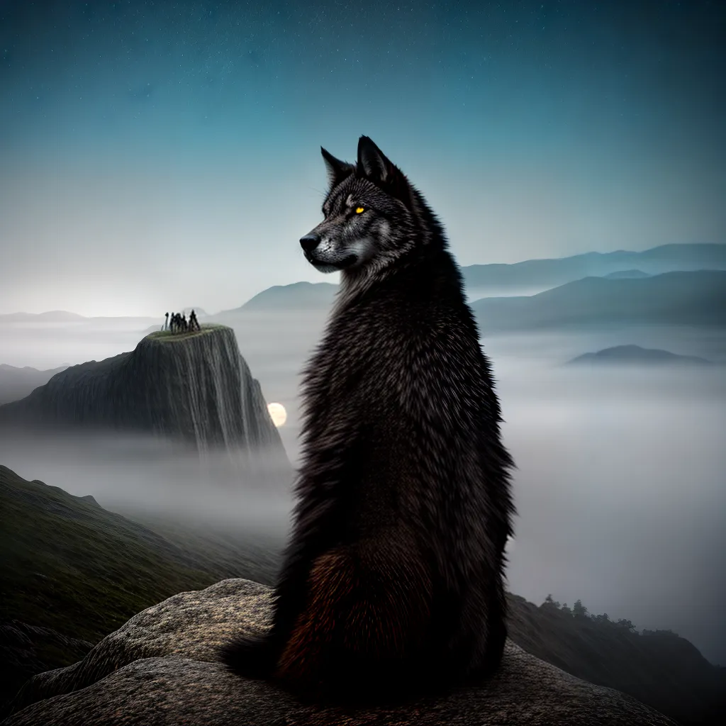 Descubra o Significado Profundo dos Predadores e Partícipes nos Sonhos 4 Fotos lobo uivando lua misterio sombra