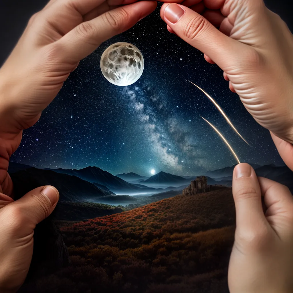 Fotos lua crescente sonho tempo