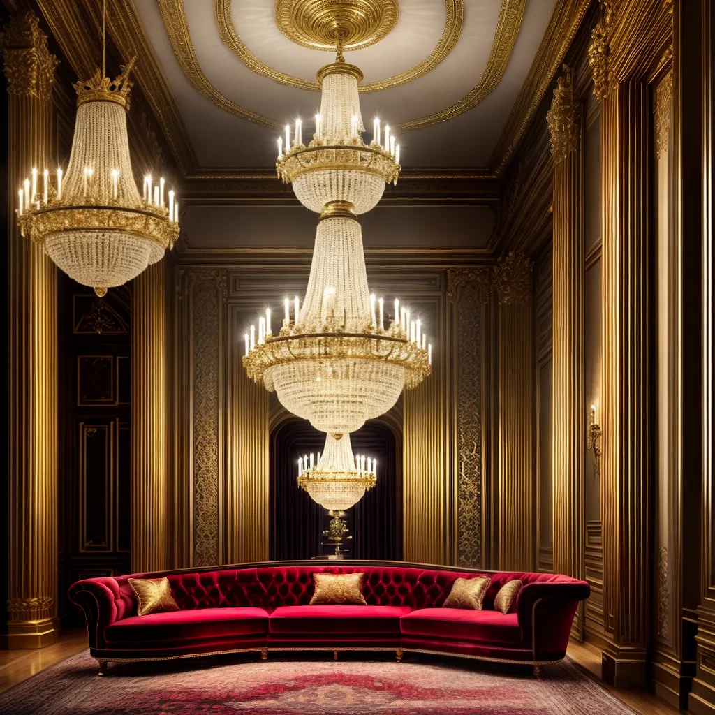 Fotos lustre dourado sala