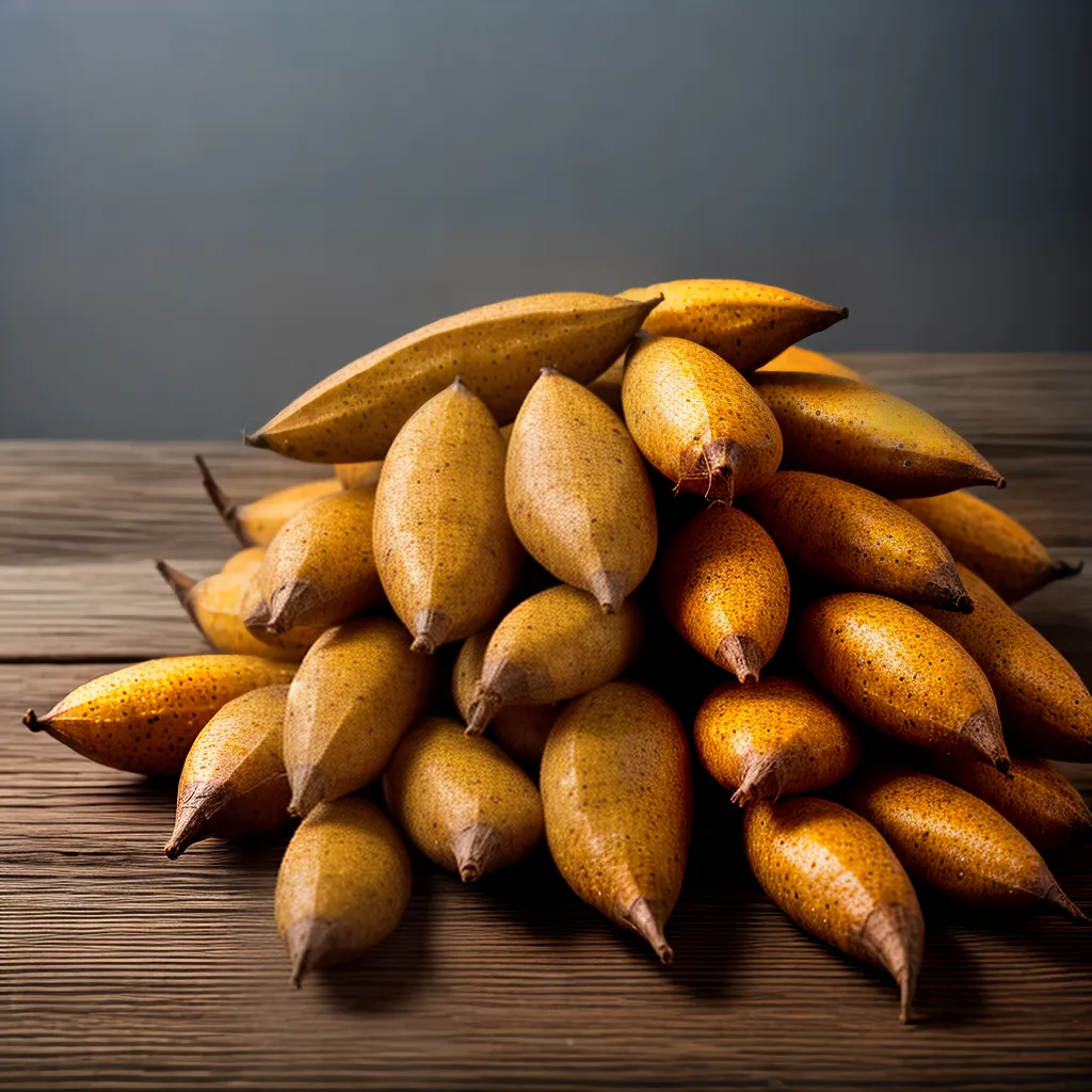 Fotos mandiocas frutas madeira texturas cores