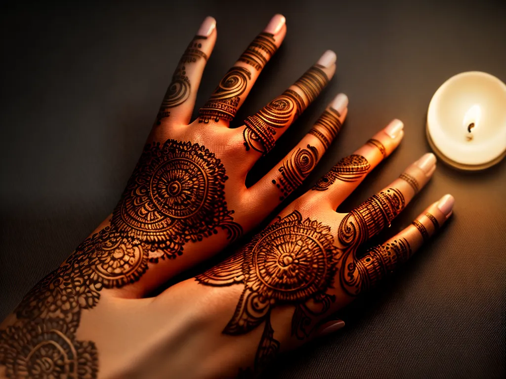 Fotos maos henna cristal misticismo