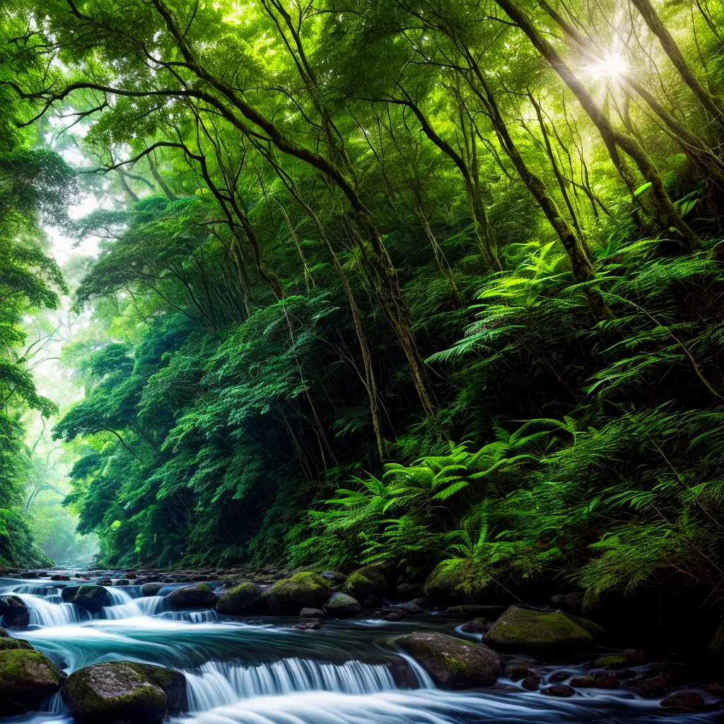 Fotos maravilhas natureza floresta rio