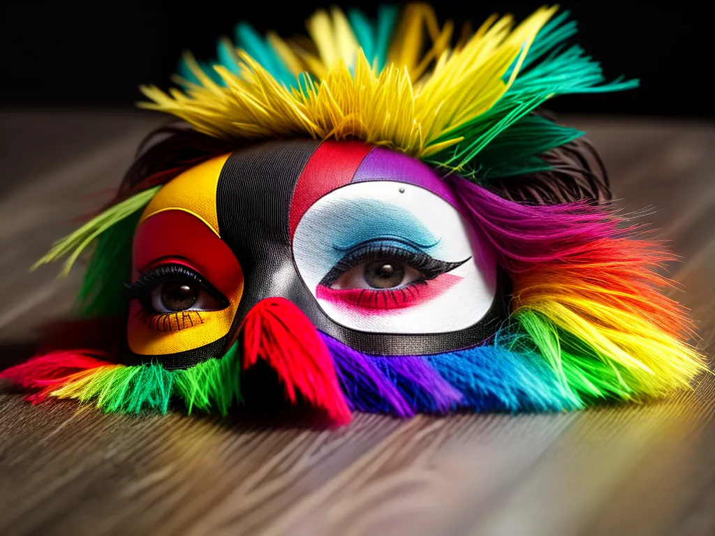 Fotos mascara clown colorida misterio