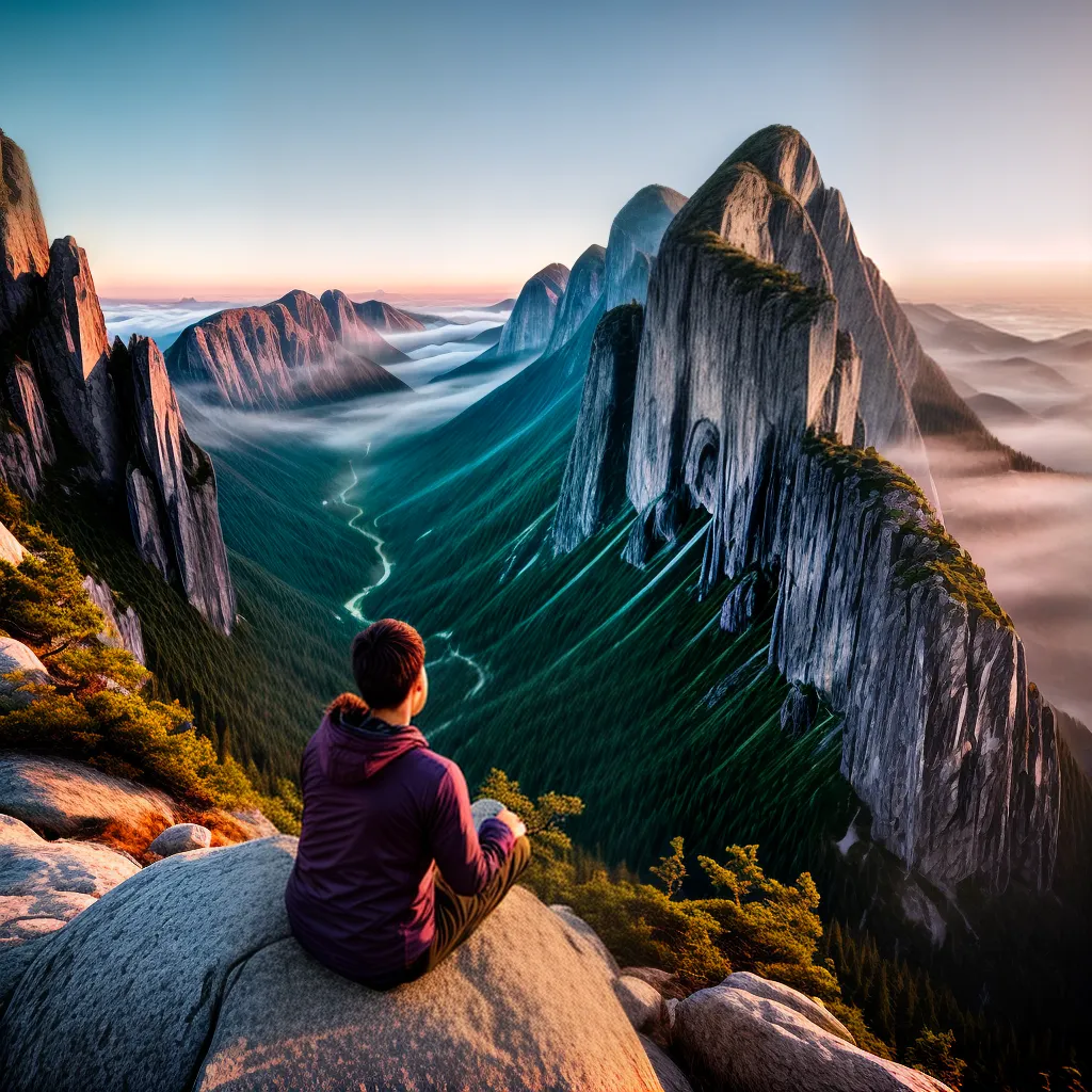 Fotos meditacao amanhecer montanha paz