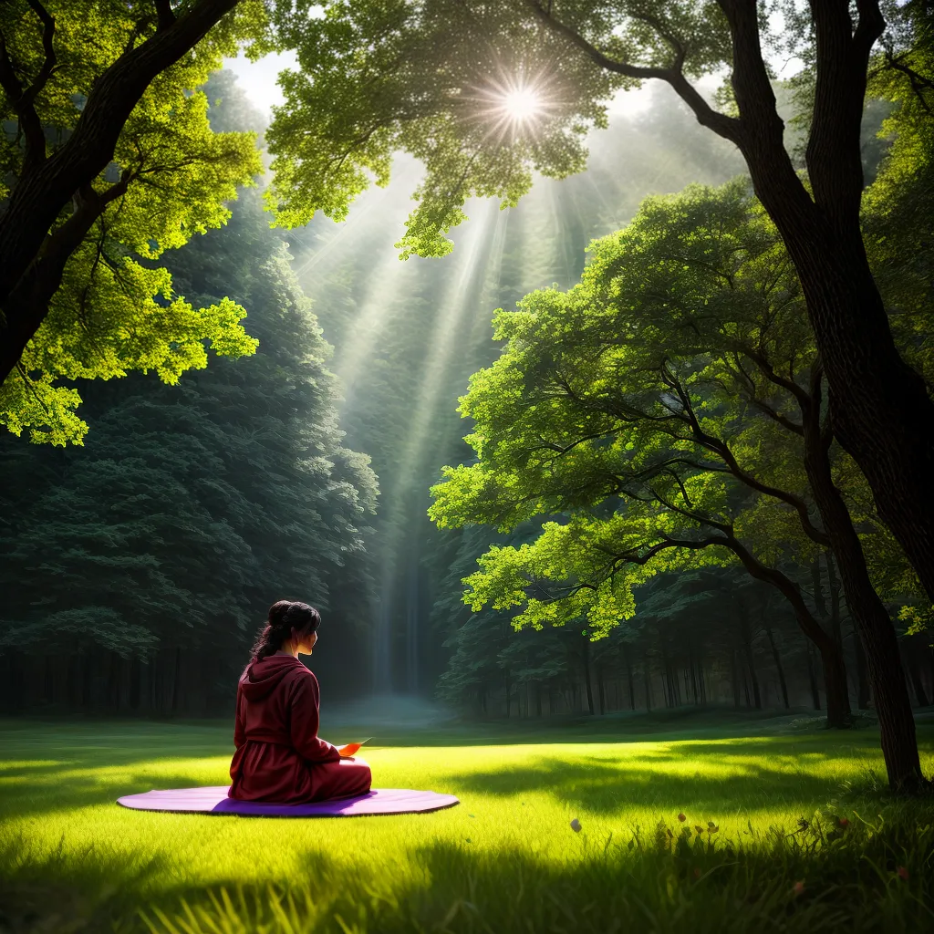 Sonhos e Espiritualidade: Conectando-se com o Mundo Divino 3 Fotos meditacao natureza luz dourada