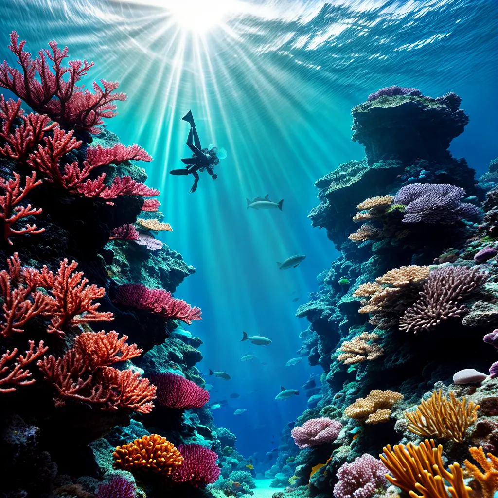 Mergulhador: Desvendando os Mistérios dos Sonhos Aquáticos 3 Fotos mergulhador recife coral colorido