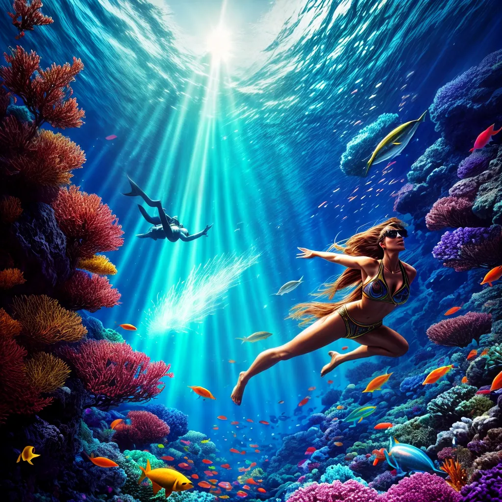 Fotos mergulho oceano sonhos surreal