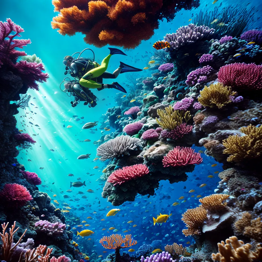 Fotos mergulho recifes coral sonhos
