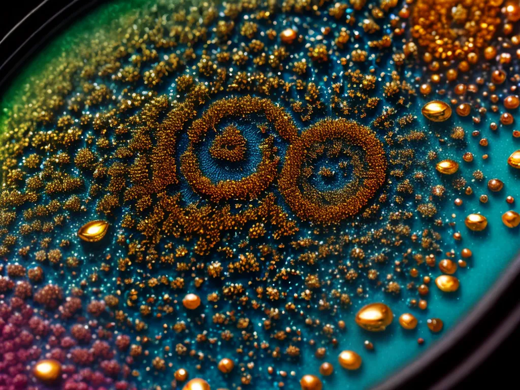 Fotos microorganismos coloridos microscopio 1