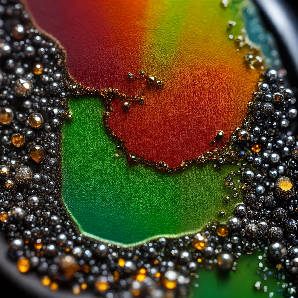 Fotos microorganismos coloridos microscopio