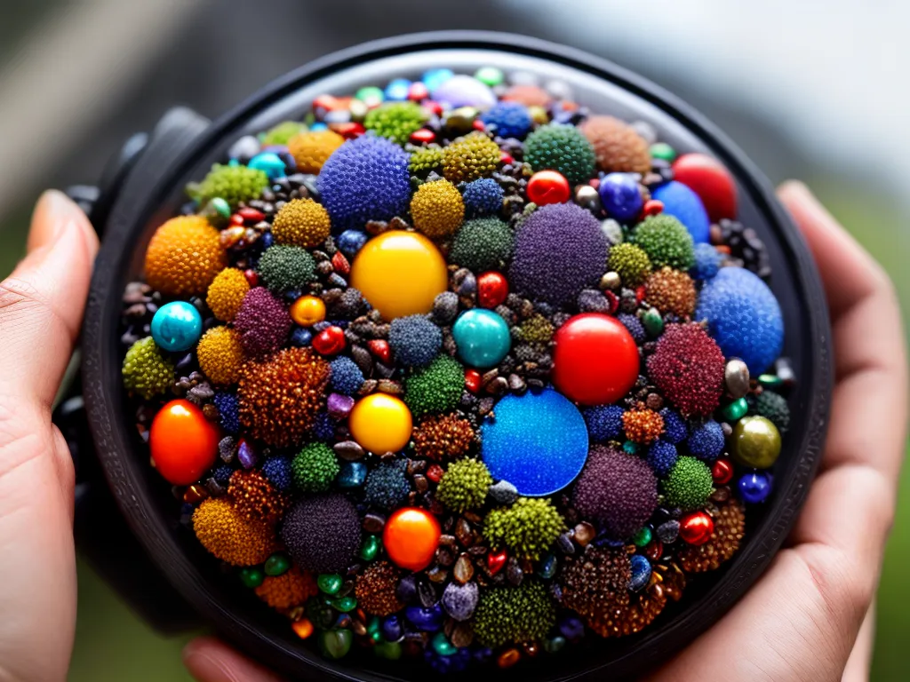 Fotos microorganismos coloridos petri dish 3