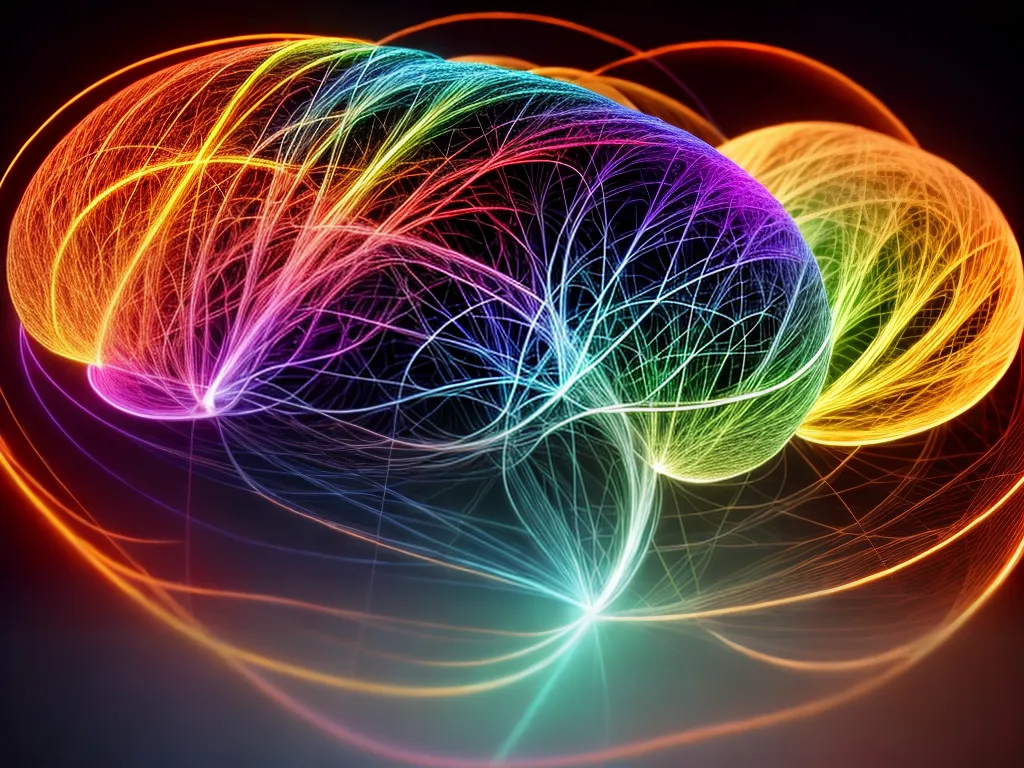 Desvendando os Mistérios do Descanso Entrelaçado de Sonhos Radiográficos 2 Fotos misterios cerebro neural caminhos coloridos