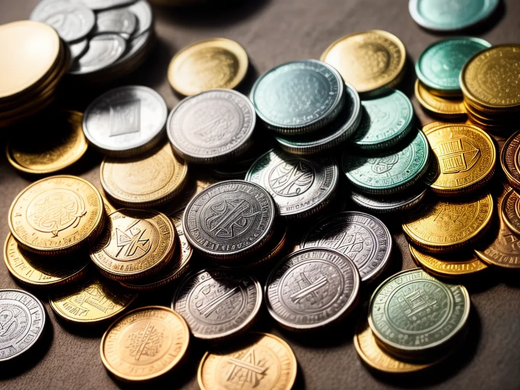 Fotos moedas brilhantes varias denominacoes