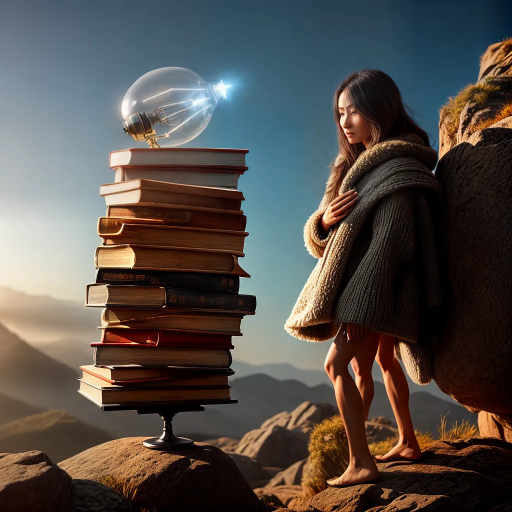 Fotos montanha sabedoria luz livros
