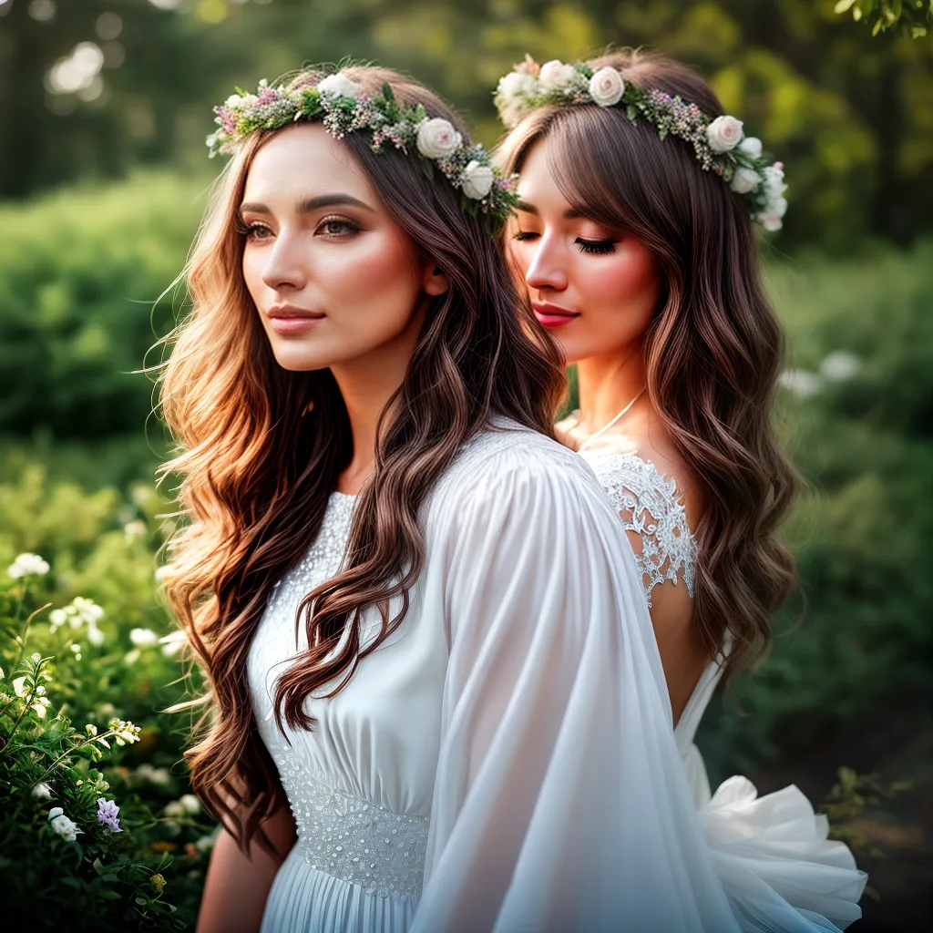 Fotos mulher coroa flores sonhos
