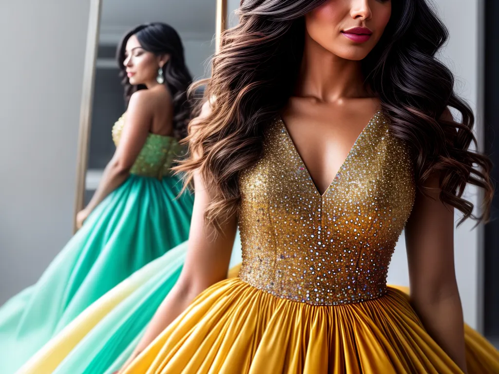 Fotos mulher espelho vestidos coloridos