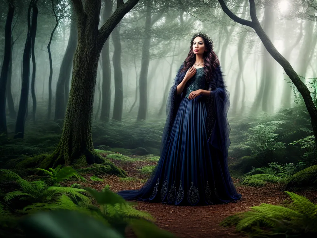 Fotos mulher floresta orbes misticos