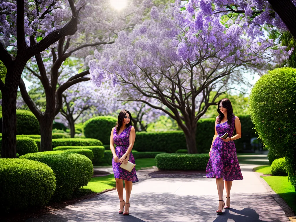 Fotos mulher jardim floral anotacoes jacaranda