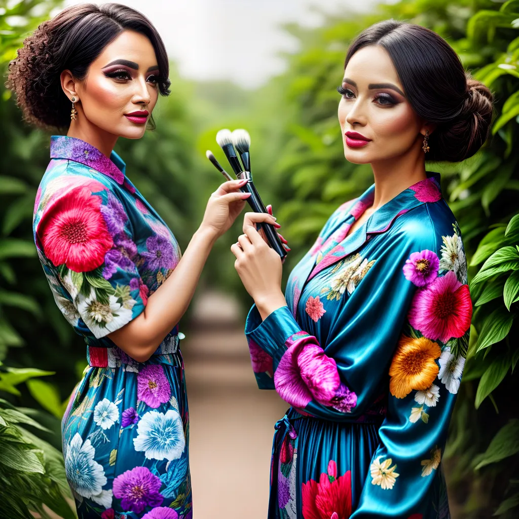 Descubra o Significado de Sonhar com Jardineira e Maquiagem 3 Fotos mulher jardim jumpsuit floral maquiagem