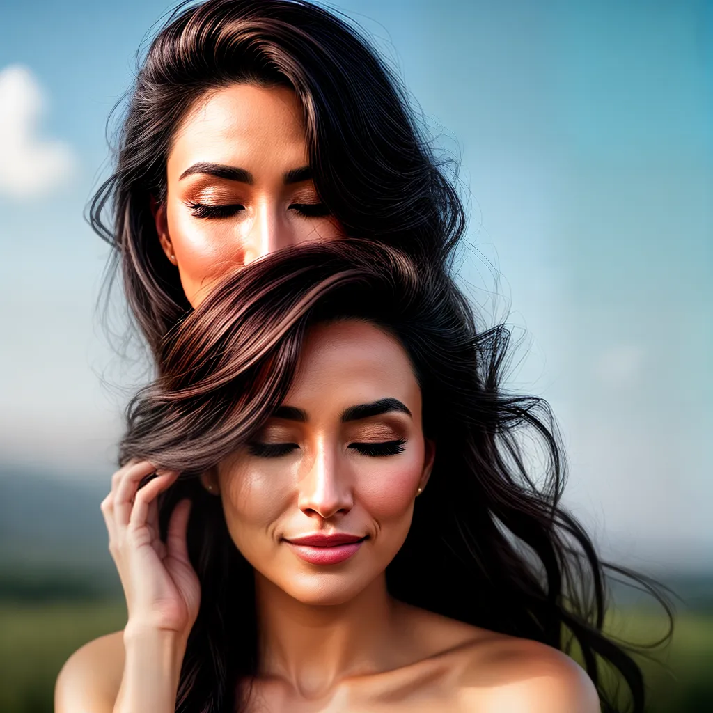 Fotos mulher olhos fechados sorriso misterio
