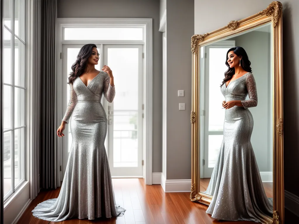 7. Sonhos que mudam vidas: conheça o poder da disfarcemagreza 3 Fotos mulher reflexo vestido transformacao