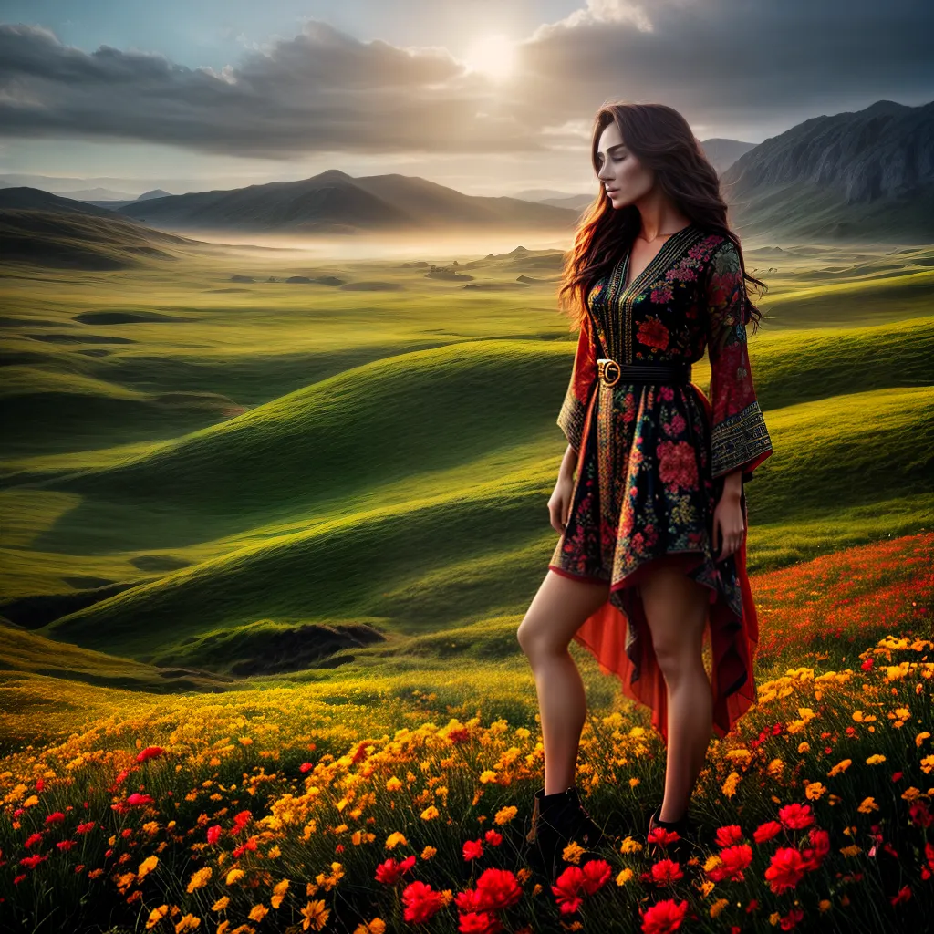Significado de Sonhar com Ninfomania: Descubra os Segredos Ocultos 4 Fotos mulher silhueta campo flores luz dourada