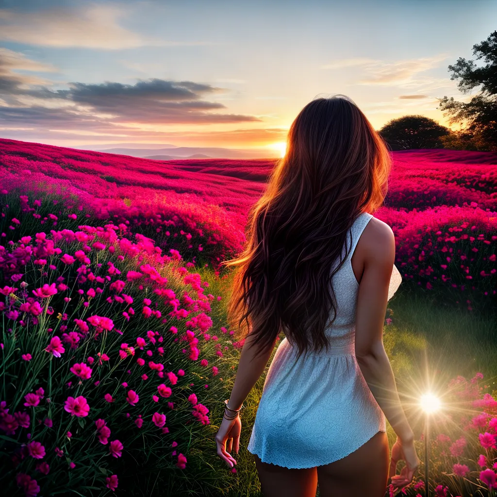 Significado de Sonhar com Ninfomania: Descubra os Segredos Ocultos 2 Fotos mulher silhueta campo flores misterio desejos