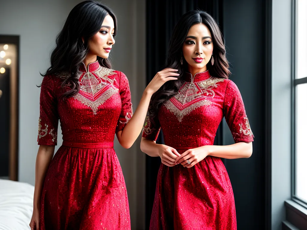 Fotos mulher vestido espelho autoconfianca
