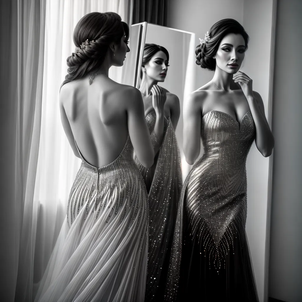 Fotos mulher vestido espelho reflexo cisne
