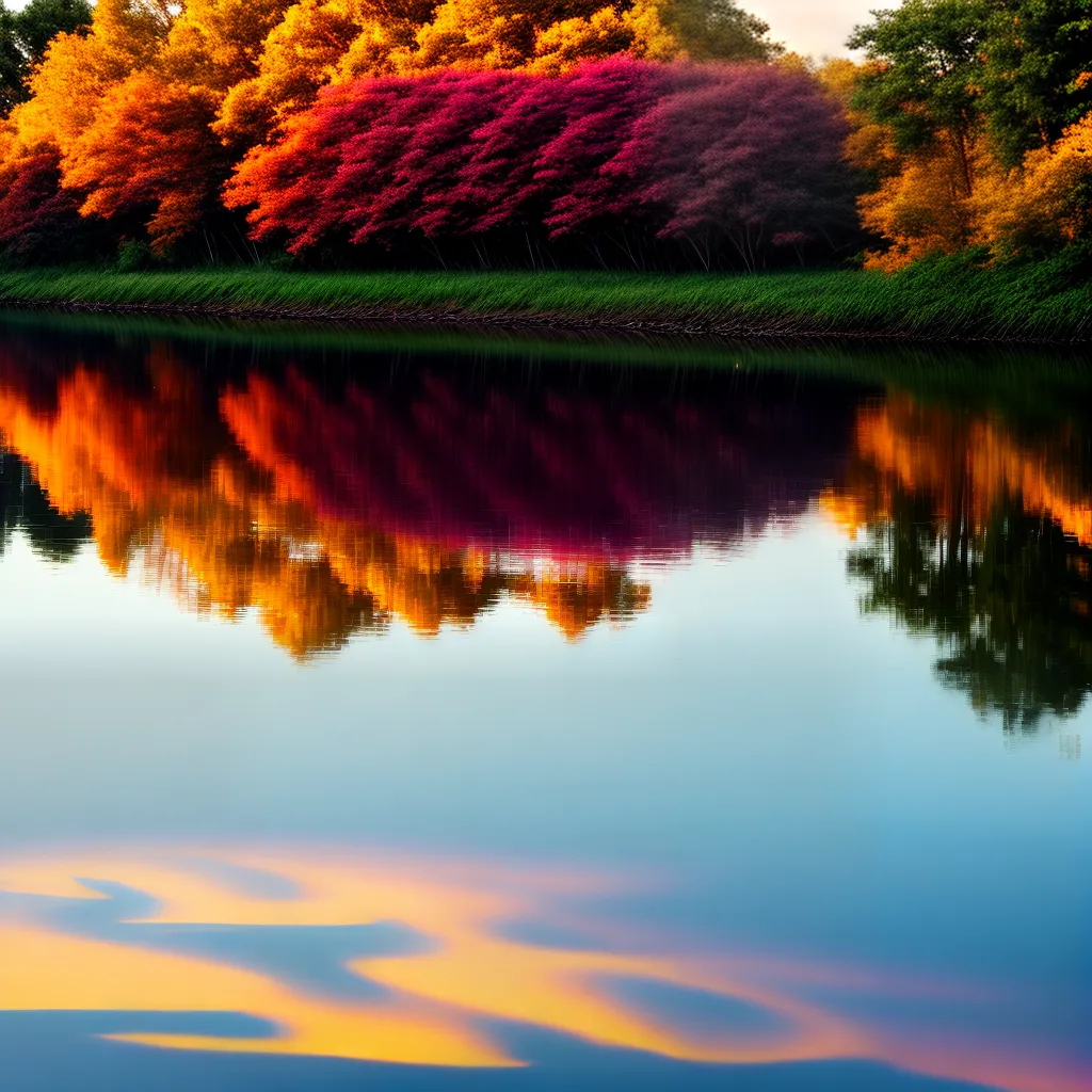 Fotos nascer do sol lago reflexo caminho dourado