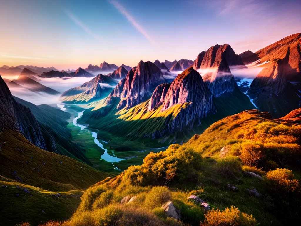 Desmascare a Sabotagem dos Sonhos: Viva uma Realidade Plena 4 Fotos nascer do sol montanhas jornada sonhos