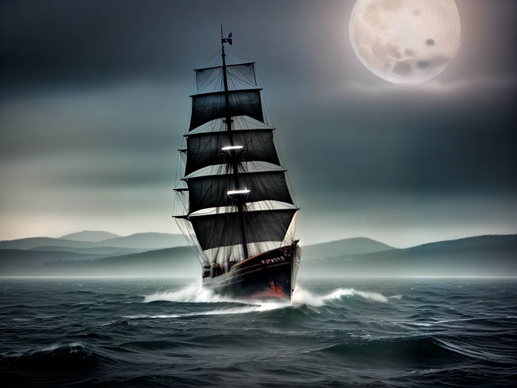Fotos navio misterioso lua cheia temporal