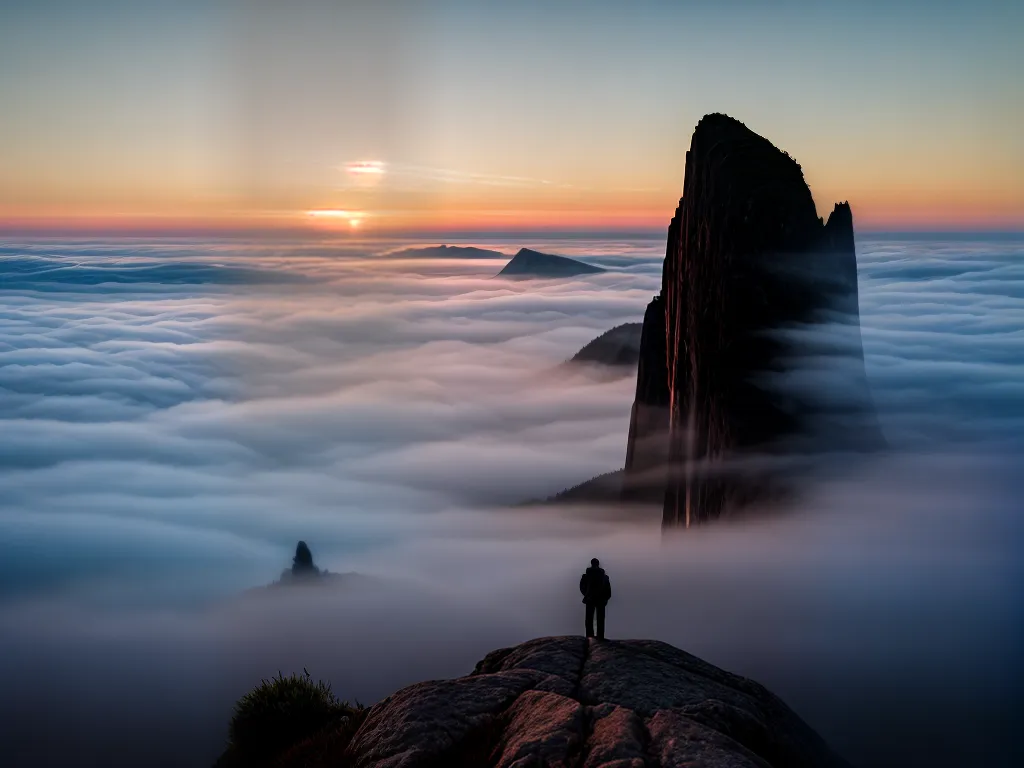 Fotos nevoeiro montanha silhueta sonhos