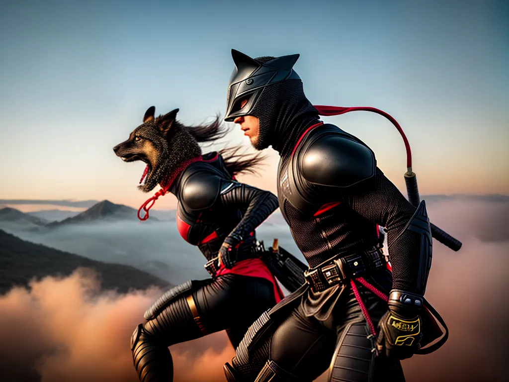 Sonhos Selvagens: Os Ninjas da Imaginação em Ação 5 Fotos ninja guerreiros destemidos ilustracao