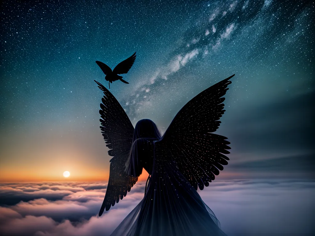 1. Explore o Universo dos Sonhos: Descubra o Significado de Sonhar com Astros e Anjos 4 Fotos noite estrelada anjo asas luminoso