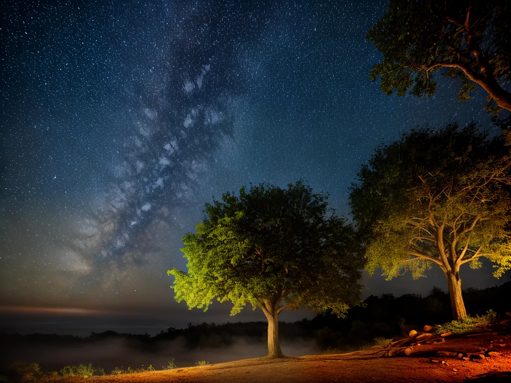 O fascinante mundo dos sonhos: Descubra o significado por trás das nogueiras 2 Fotos noite estrelada arvore noz mistica