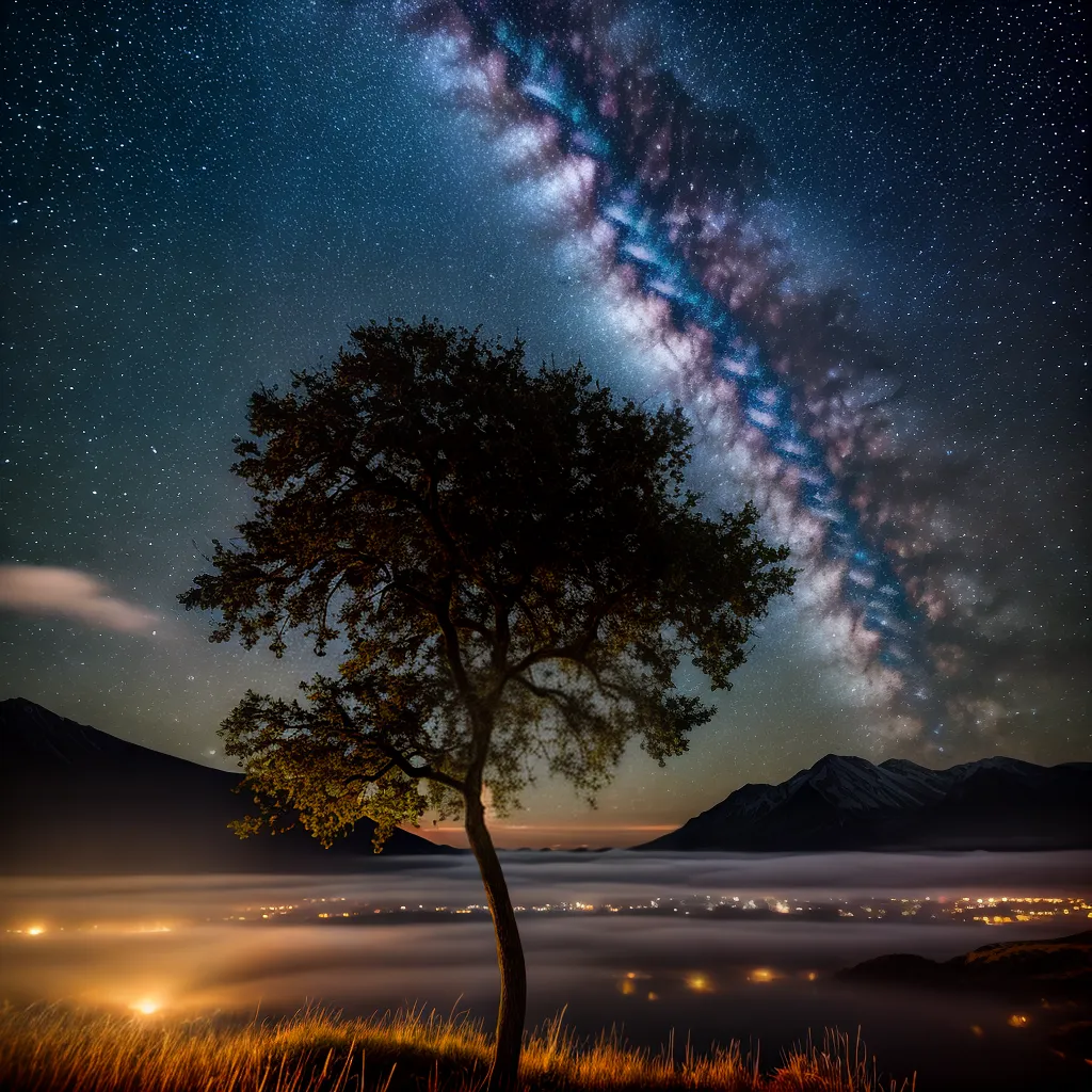 Desvende os mistérios noturnos: mistura genética e harmonia em sonhos 4 Fotos noite estrelada dna sonhos