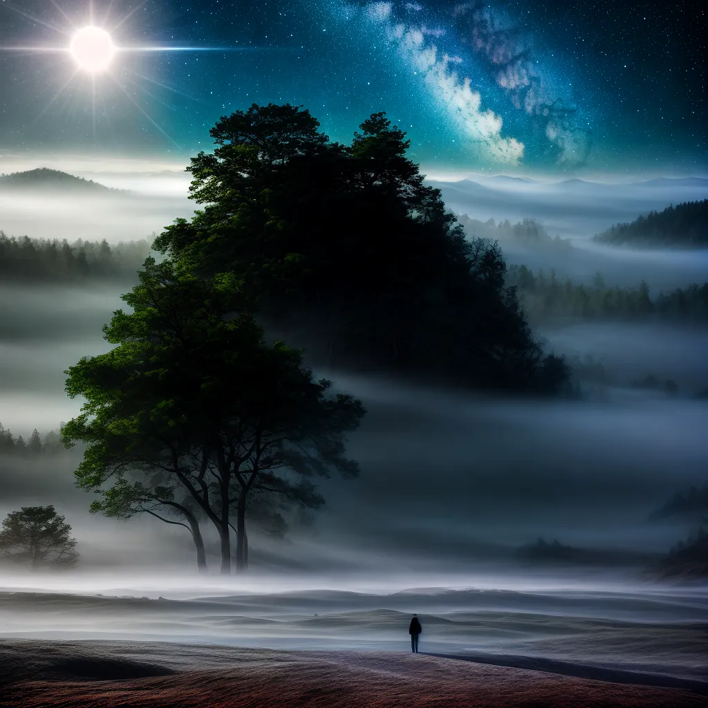 Despertares Mágicos: Qual o Significado de Sonhar com Desconhecidos? 5 Fotos noite estrelada encontro misterioso