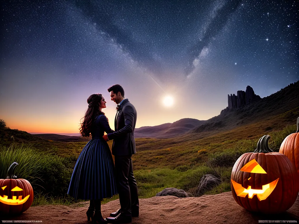 Descubra o Significado dos Sonhos: Amor, Anjo e Abóbora 6 Fotos noite estrelada lua casal anjos abobora