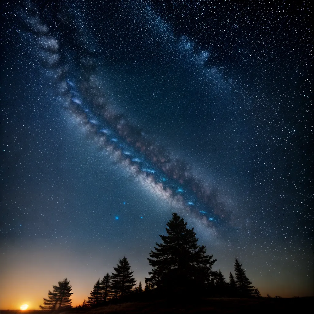 Fotos noite estrelada lua nuvem sonhos