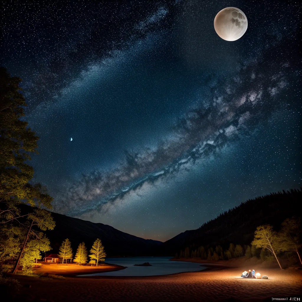 Sonhos: Mensagens Ocultas em Símbolos 3 Fotos noite estrelada lua sonhos coloridos 3
