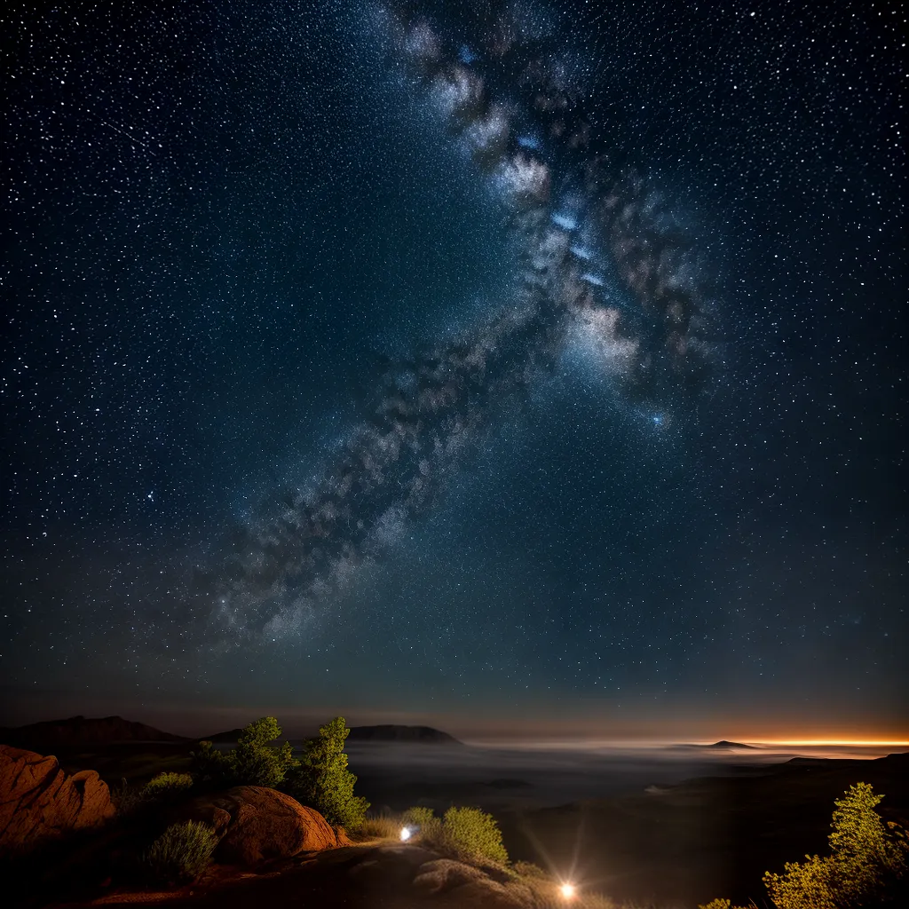 Fotos noite estrelada lua sonhos