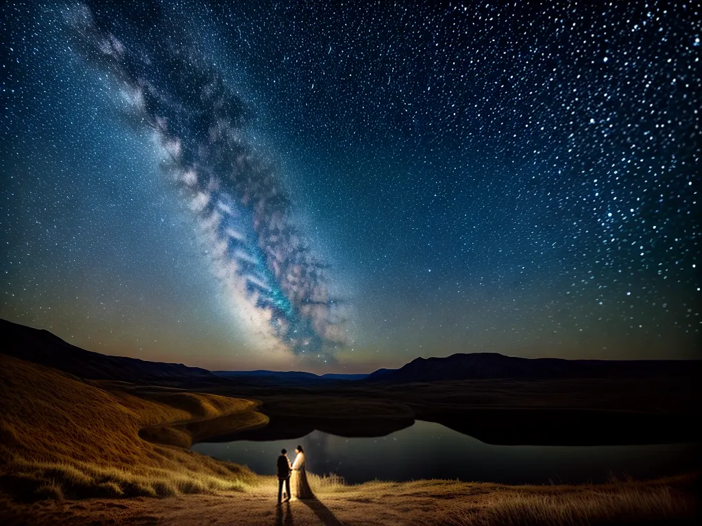 Sonhe com as Constelações: Descubra os Segredos Ocultos nos Sonhos! 3 Fotos noite estrelada milky way pessoa deitada