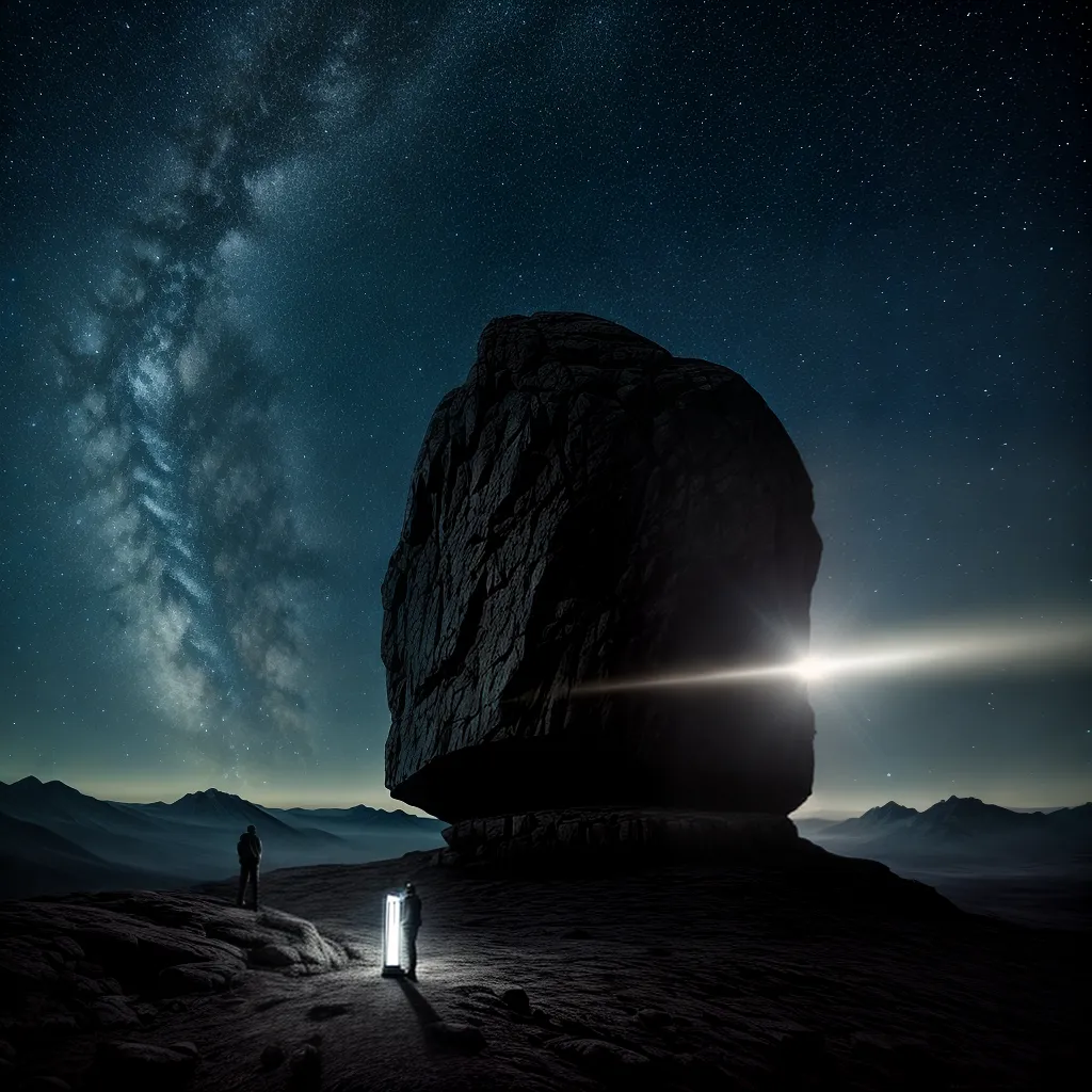 Fotos noite estrelada nave extraterrestre misterio