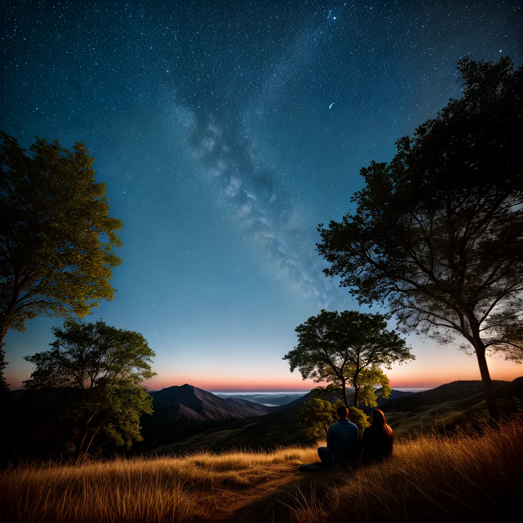 Sonhando com Observação Noturna: O que Isso Quer Dizer? 2 Fotos noite estrelada pessoa contemplando