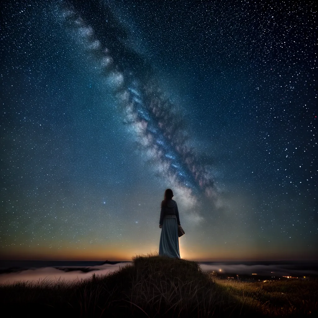 Sonhos: Desvendando os Segredos e Significados 2 Fotos noite estrelada pessoa deitada campo