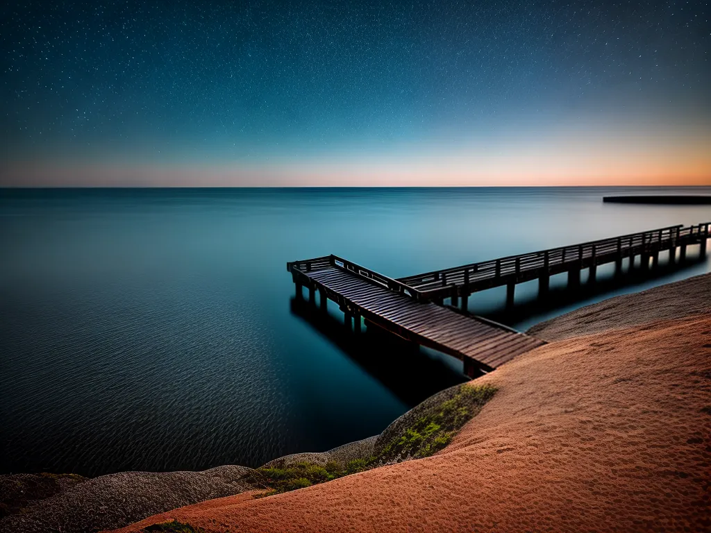 Desvende os Segredos dos Sonhos com Oceanos Misteriosos 2 Fotos noite estrelada reflexo oceano solidao
